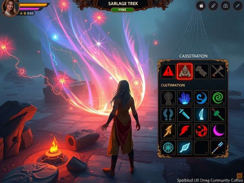 Spellbound Passage Trek gameplay screenshot showing magical environment